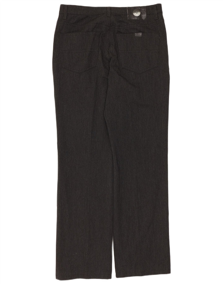 Pantaloni Casual Dritti Uomo TRUSSARDI W33 L31 Poliestere Gessato Grigio