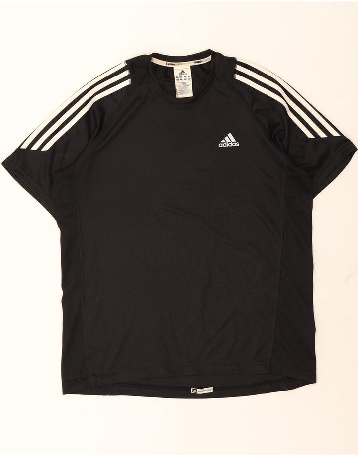 ADIDAS Mens Climacool T-Shirt Top Medium Black Polyester Vintage Adidas and Second-Hand Adidas from Messina Hembry 