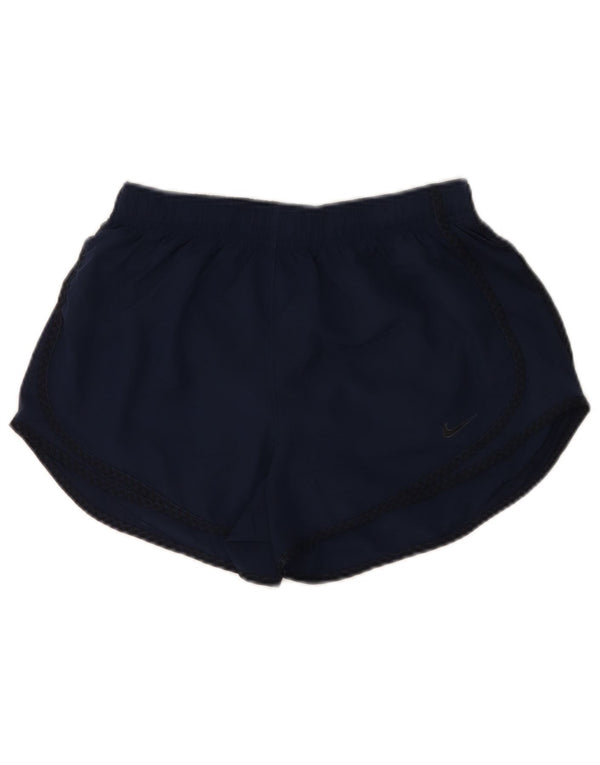 Pantaloncini sportivi Nike da donna Dri Fit UK 12 medio blu navy poliestere