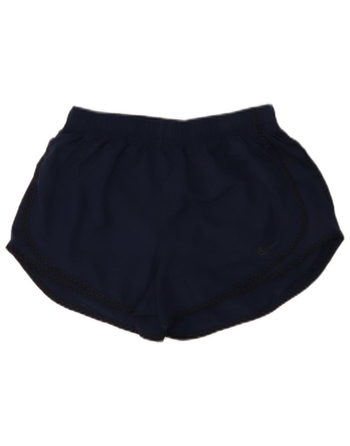 Pantaloncini sportivi Nike da donna Dri Fit UK 12 medio blu navy poliestere