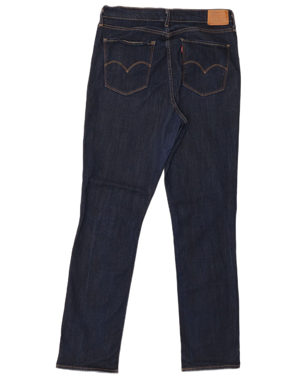 Jeans dritti a vita alta Levi's 724 da donna W32 L32 Lyocell blu