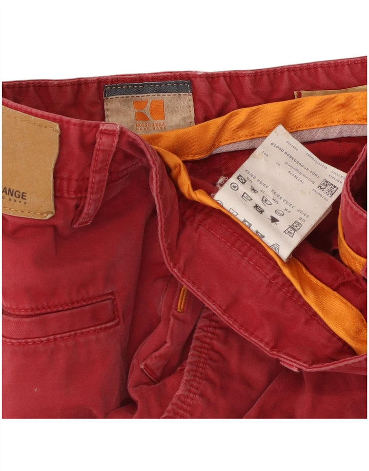 Pantaloncini chino da uomo Hugo Boss W33 cotone rosso medio