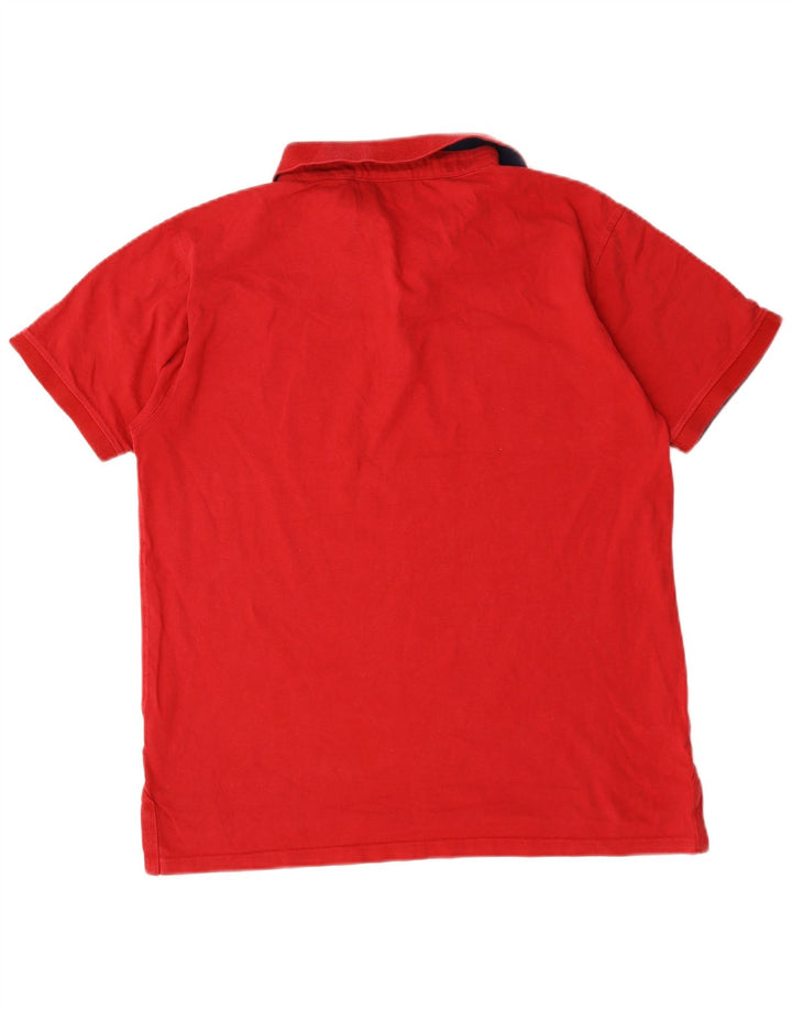 Polo da uomo Weird Fish grande rossa in cotone