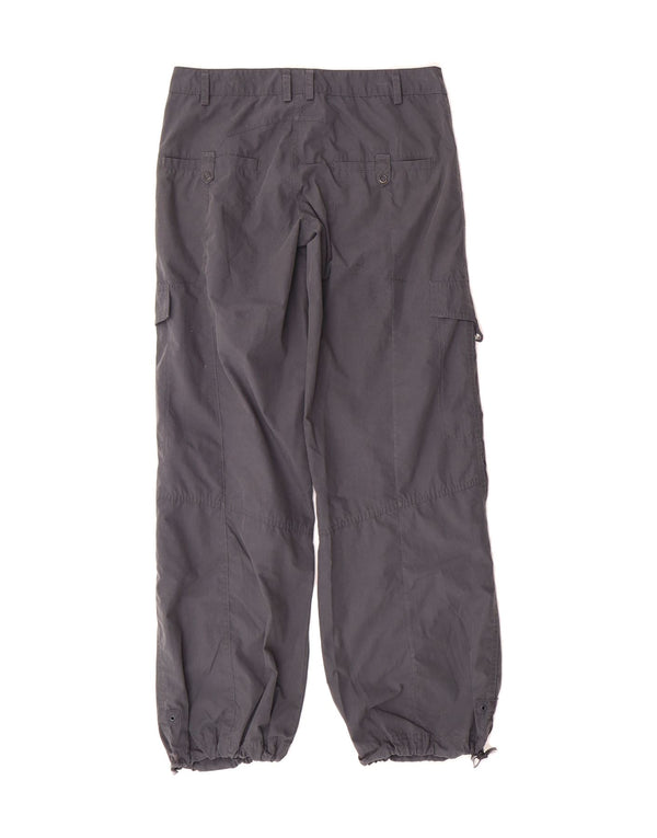 ADIDAS Womens Straight Cargo Trousers UK 10 Small W30 L30 Navy Blue