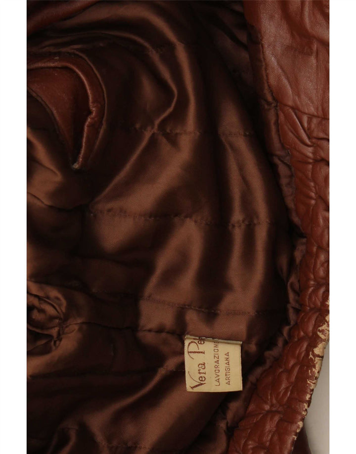 Giacca in pelle vintage da uomo UK 40 grande bordeaux