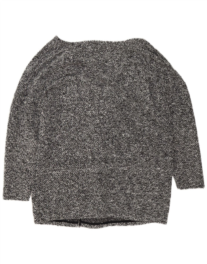 Maglione cardigan da donna Marks & Spencer UK 20 2XL Poliestere screziato grigio