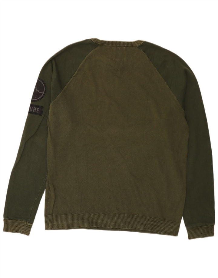 Jack & Jones Felpa da uomo Maglione Large Green Colourblock