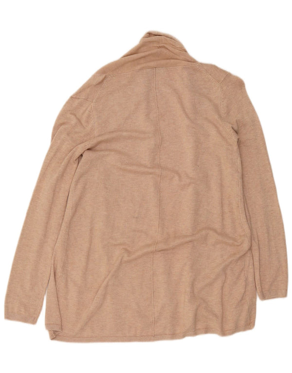 Maglione cardigan aperto a lunga linea da donna Zara UK 14 Beige medio