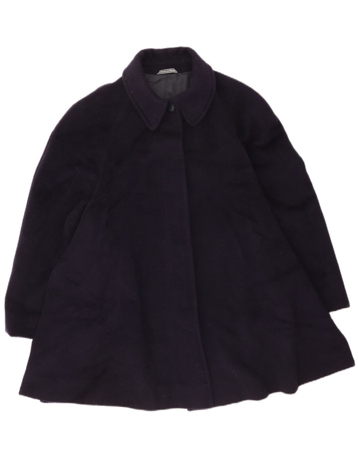 Soprabito vintage da donna IT 48 XL in lana blu navy