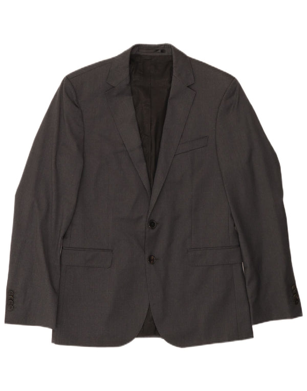 Giacca blazer da uomo a 2 bottoni HUGO BOSS UK 36 piccola grigia