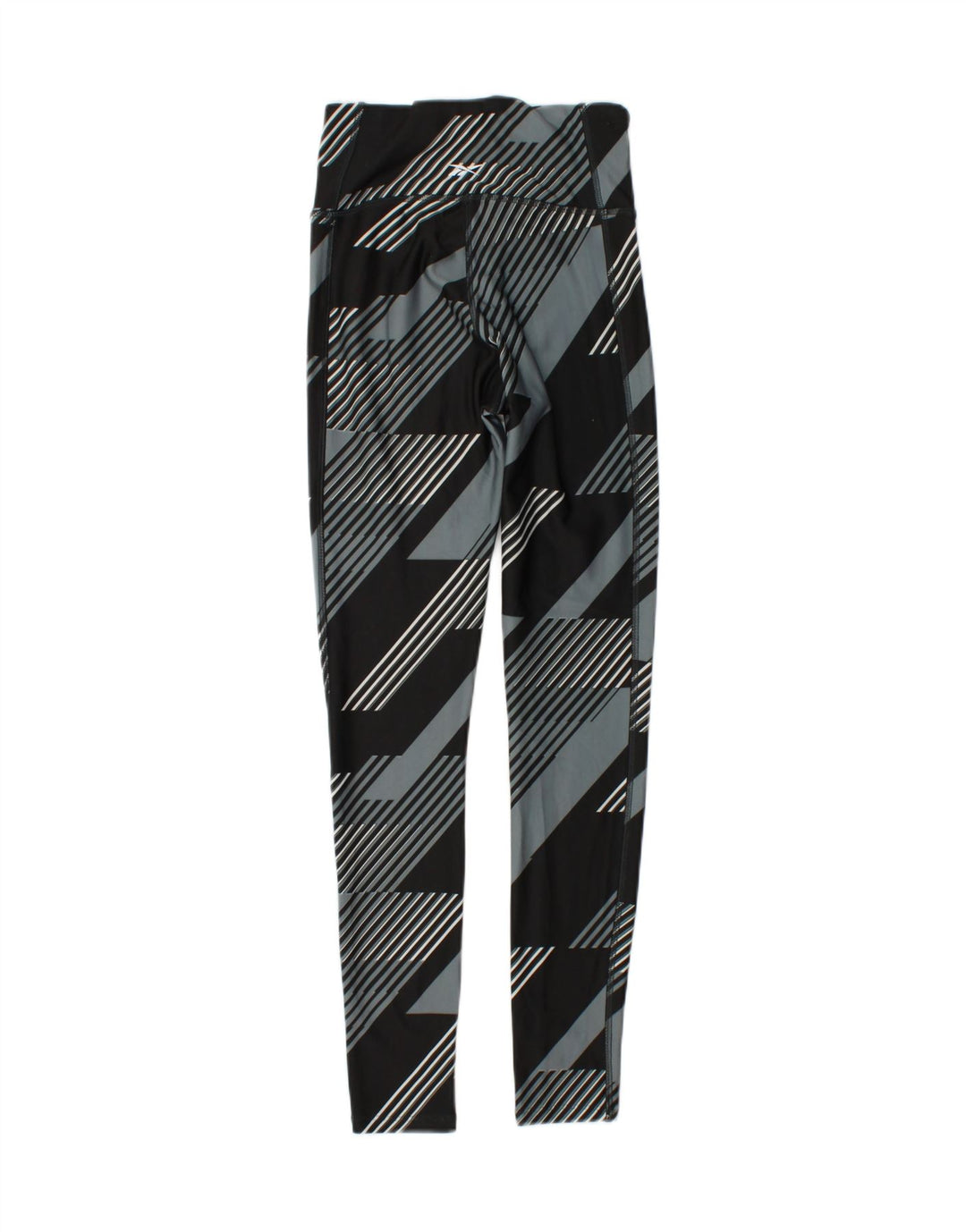 REEBOK Womens Leggings UK 4/6 XS  Grey Geometric Vintage Reebok and Second-Hand Reebok from Messina Hembry 