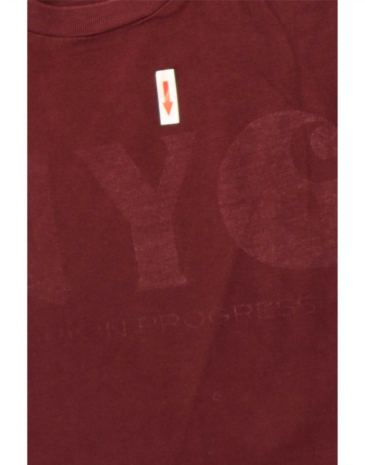 T-shirt grafica da uomo Carhartt Top in cotone bordeaux medio