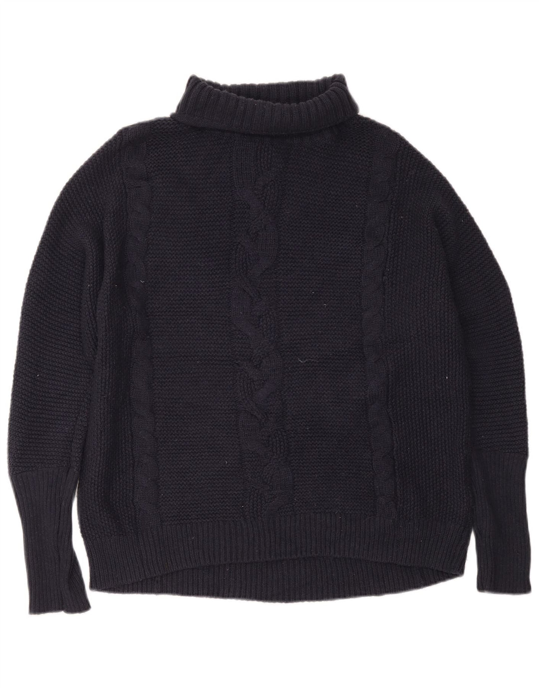 Maglione maglione oversize da donna Gap con collo alto UK 16 Large in nylon blu navy