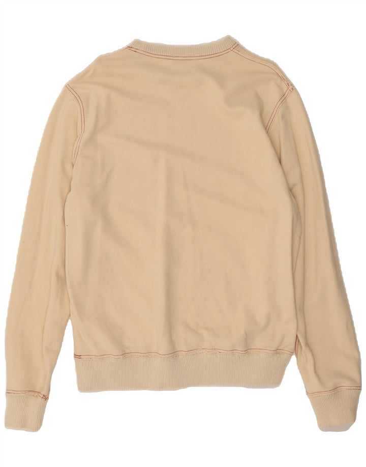 LEVI'S Mens Graphic Sweatshirt Jumper Large Beige Cotton Vintage Levi's and Second-Hand Levi's from Messina Hembry 