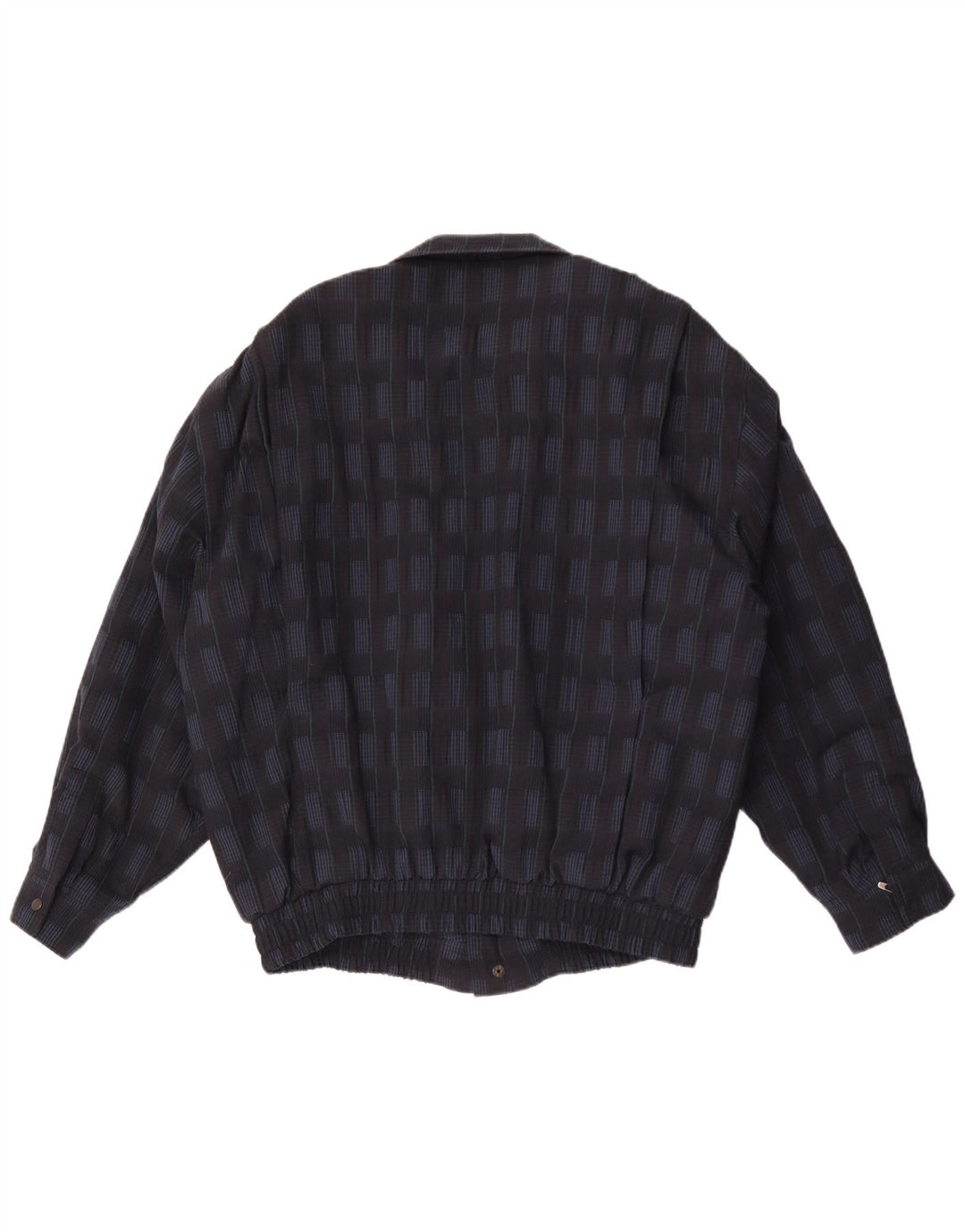 Giacca bomber militare da uomo Trevira UK 44 2XL Poliestere a quadri blu navy