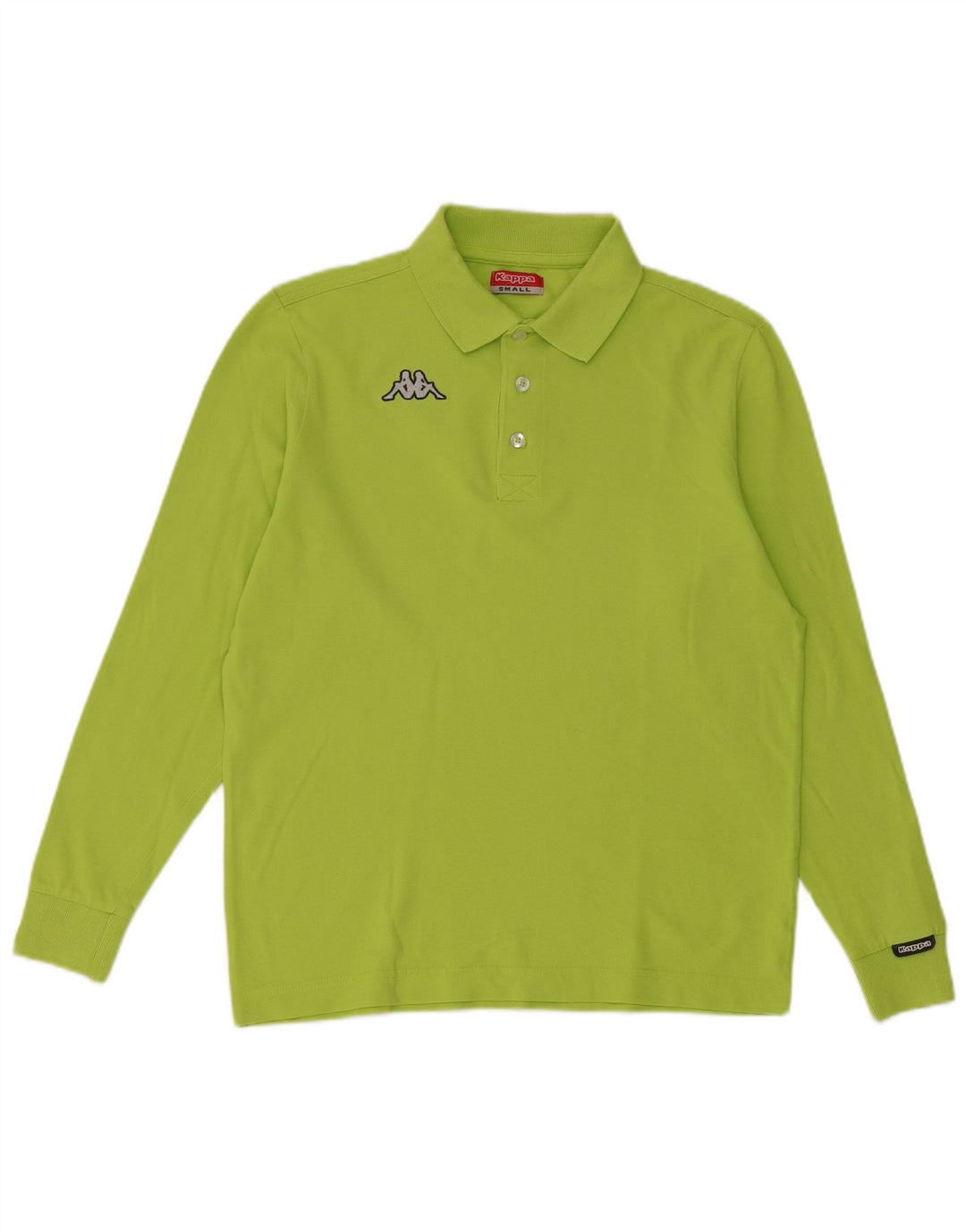 Polo Kappa da uomo a maniche lunghe piccola verde