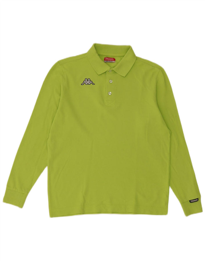 Polo Kappa da uomo a maniche lunghe piccola verde