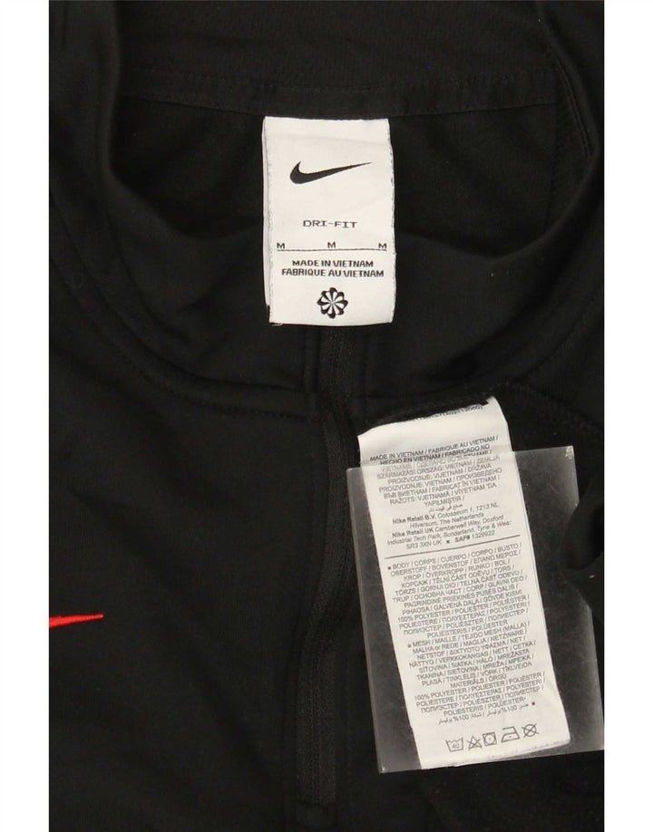 Maglia da tuta Nike Dri Fit con collo e zip da uomo, color block medio nero