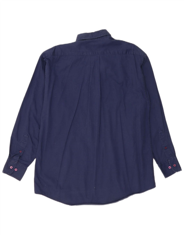 PIERRE CARDIN Camicia Uomo Large Blu Navy Cotone