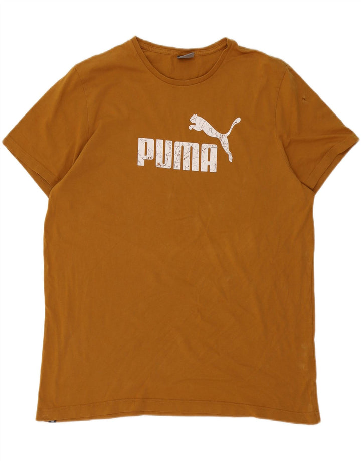 T-shirt grafica da uomo Puma Top 2XL cotone marrone