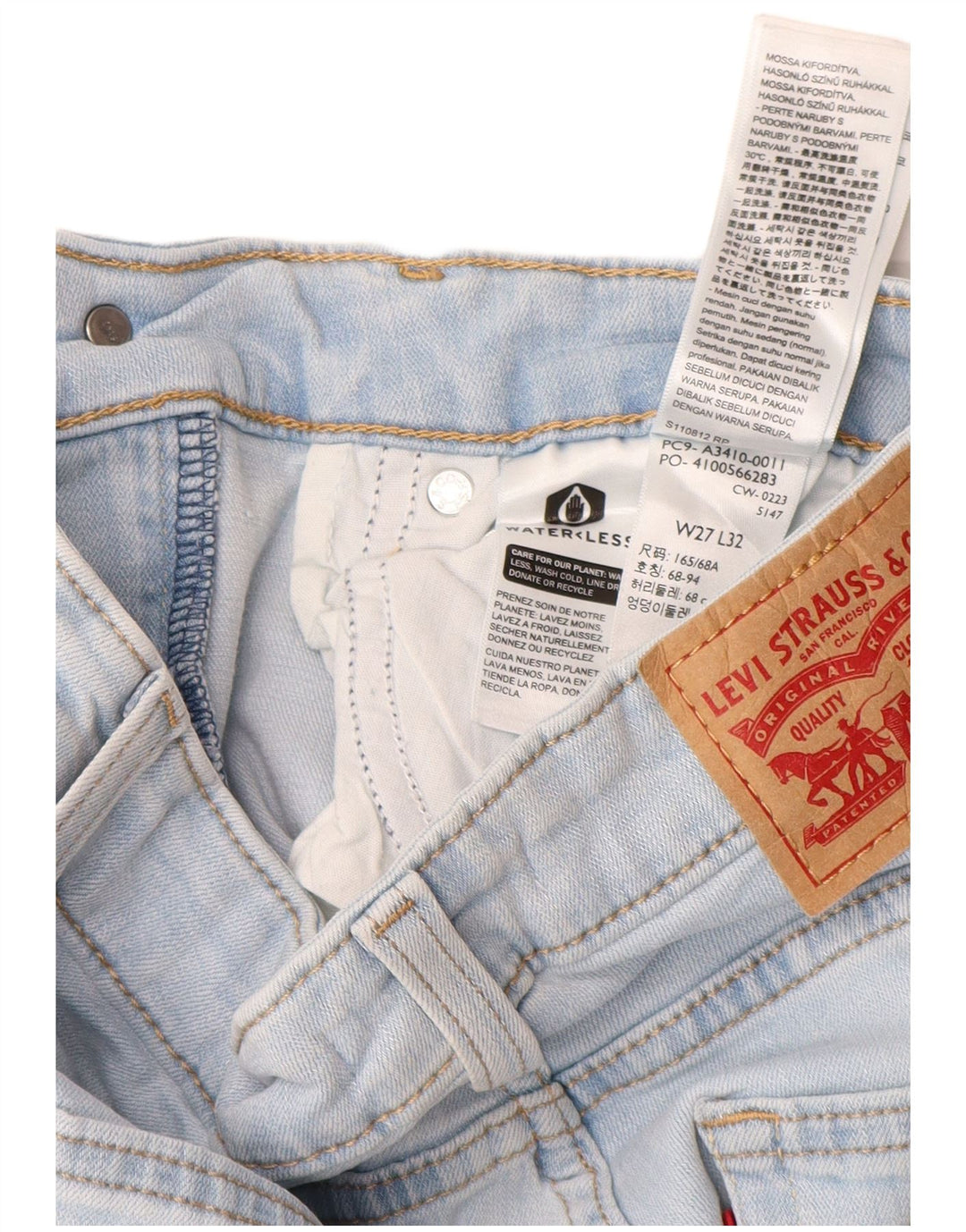 LEVI'S Jeans svasati da donna 726 W27 L32 cotone blu