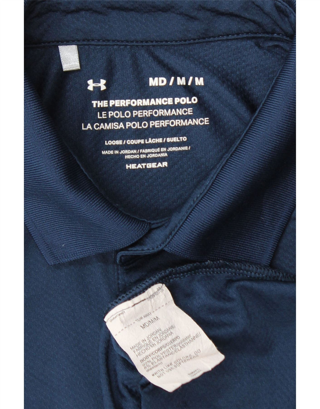 Polo da uomo UNDER ARMOUR Heat Gear media poliestere blu navy