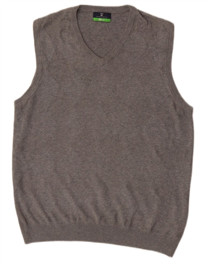 MARKS & SPENCER Canotta da uomo blu Harbour Vest UK 38/40 Grigio medio