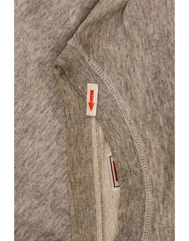 Felpa grafica da uomo Levi's, maglione XL, cotone chiazzato grigio