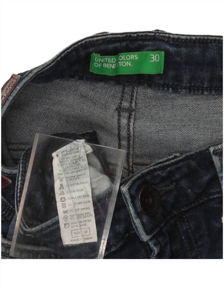 Jeans BENETTON slim affusolati da donna W30 L30 cotone blu