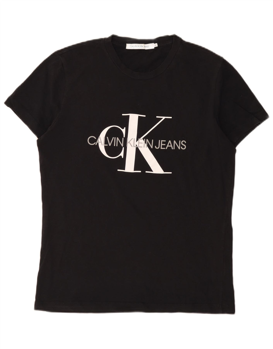 Maglietta grafica da uomo Calvin Klein Jeans Top in cotone nero medio