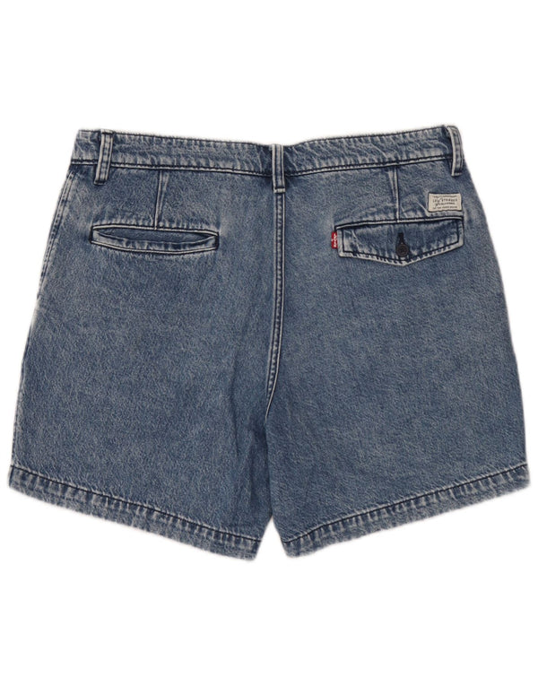 Pantaloncini chino in denim da donna Levi's W34 Large in cotone blu