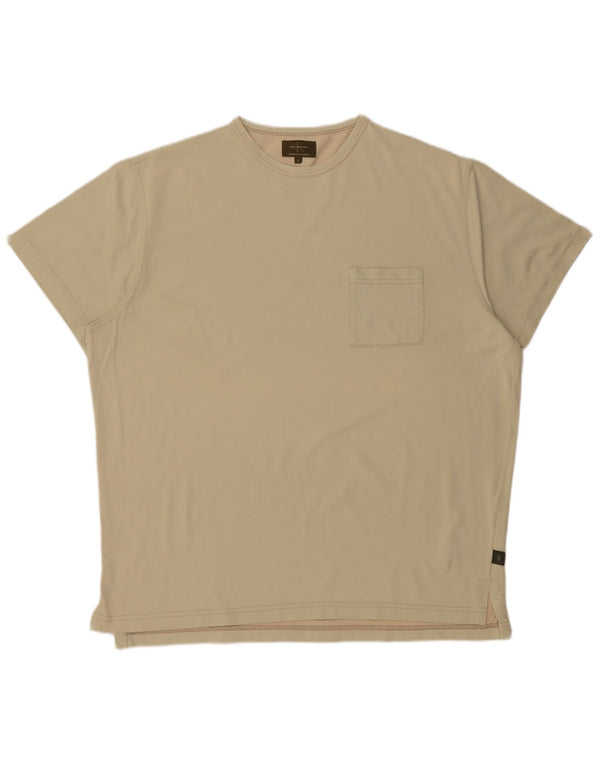 CALVIN KLEIN Mens Khakis T-Shirt Top Large Khaki