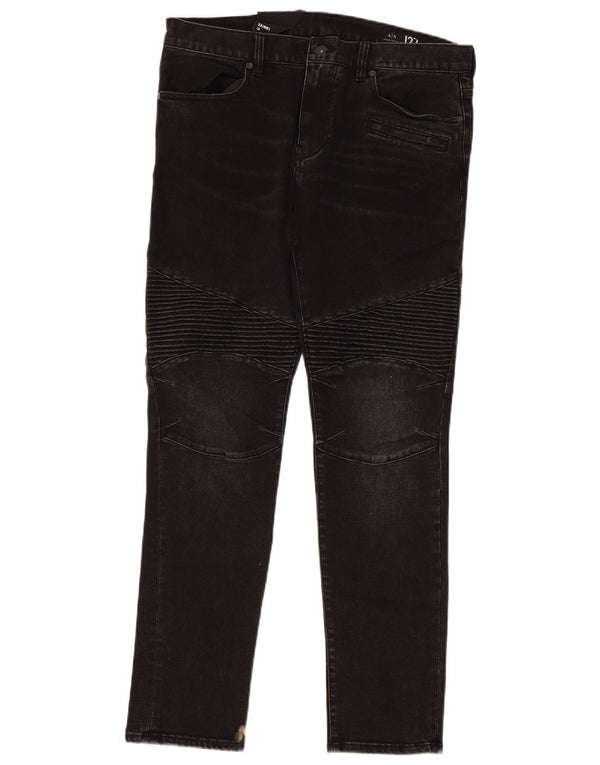 Jeans skinny da motociclista da uomo Armani Exchange W36 L31 cotone nero