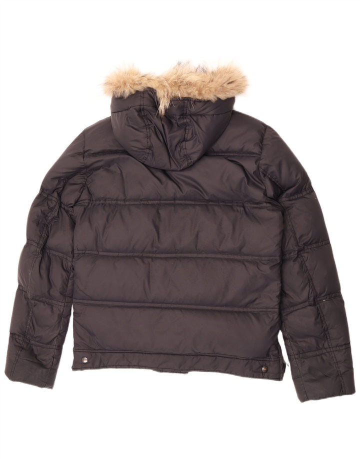 Giacca imbottita con cappuccio da uomo Blauer UK 38 nylon nero medio