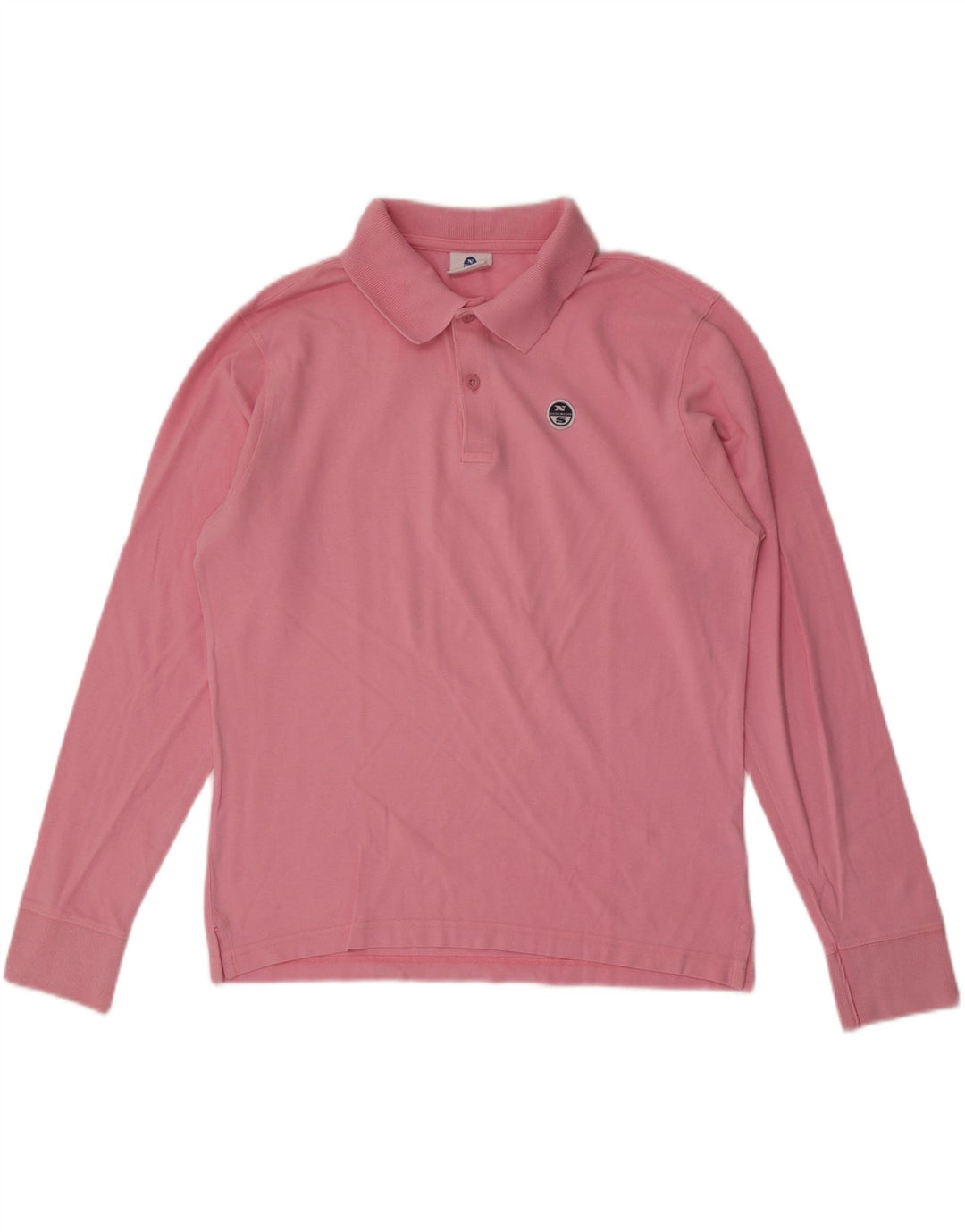 Polo da uomo a maniche lunghe North Sails Large in cotone rosa