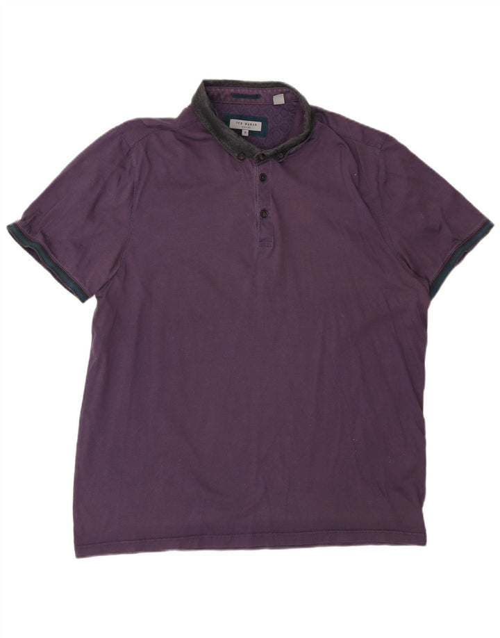Polo da rugby da uomo Ted Baker taglia 5 XL viola