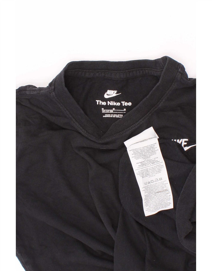 T-shirt da ragazzo Nike Top 10-11 anni cotone medio nero