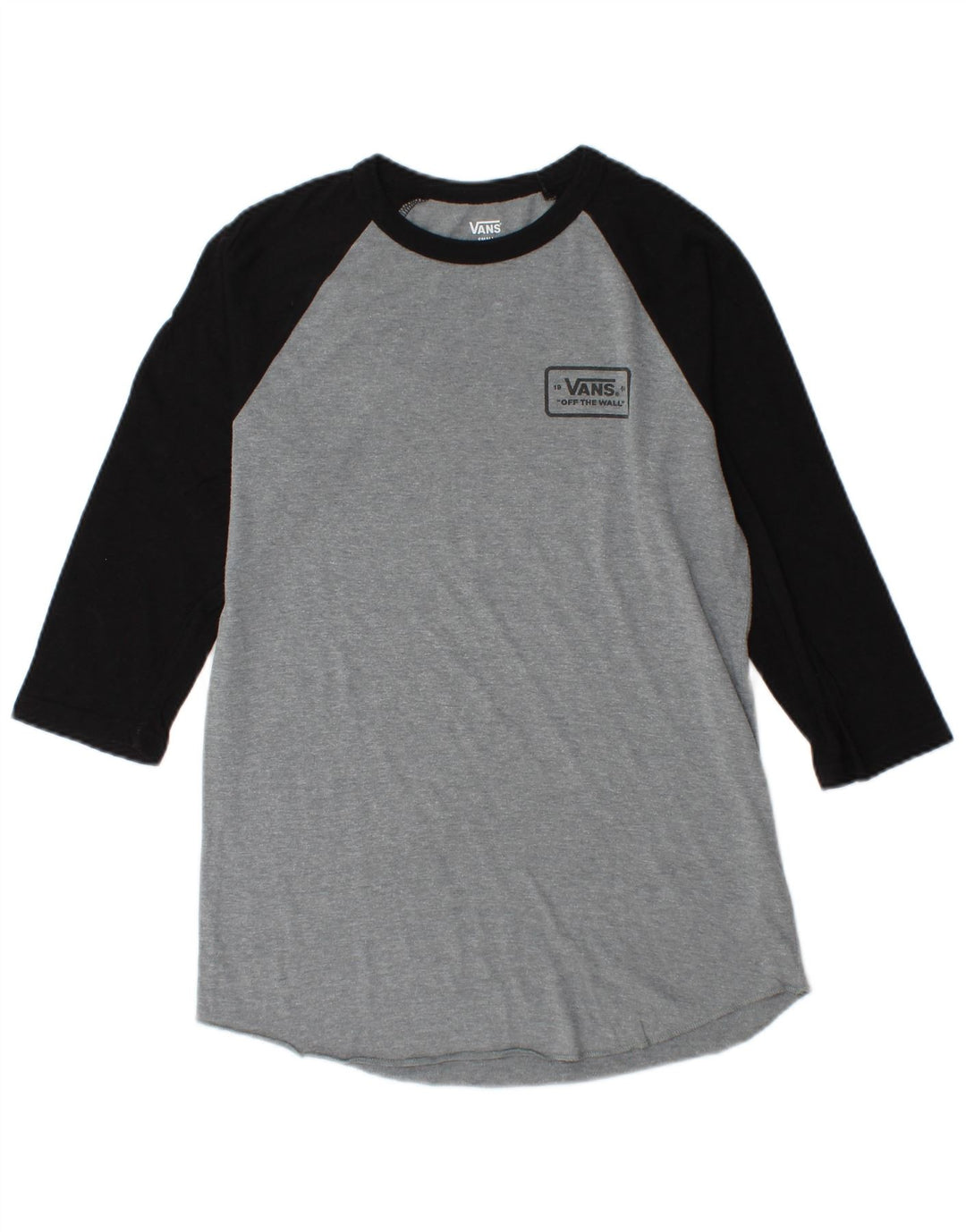 Maglietta grafica da uomo Vans manica a 3/4 piccola in cotone grigio