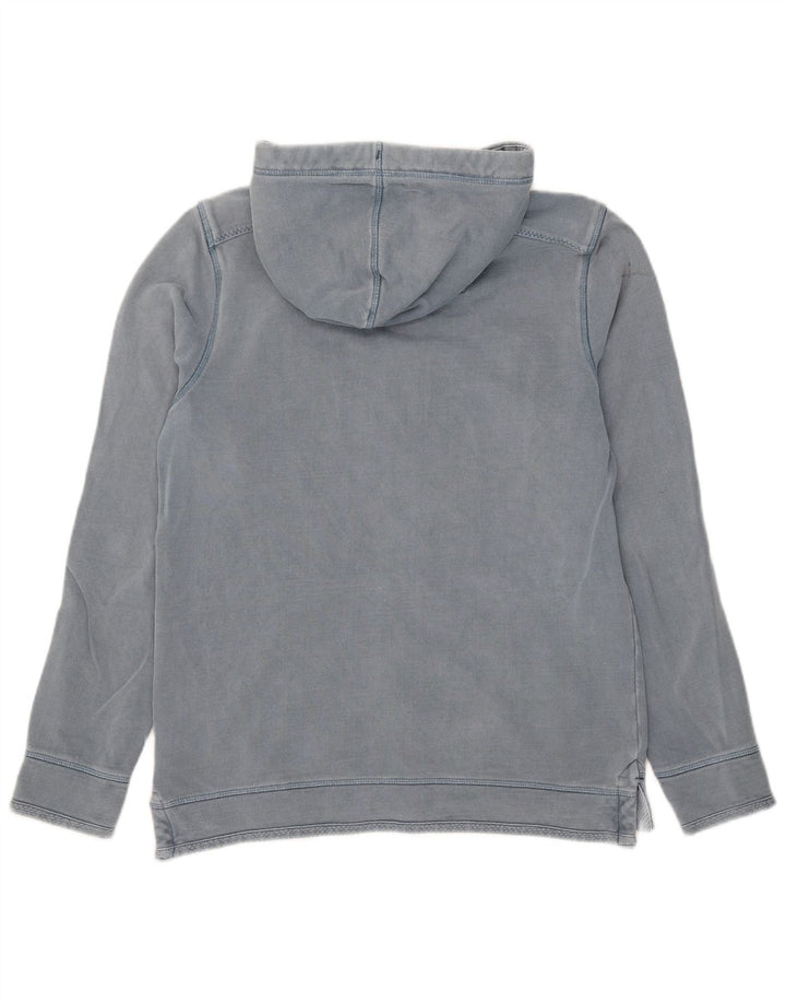 Maglione con cappuccio e zip da uomo Fat Face piccolo in cotone blu