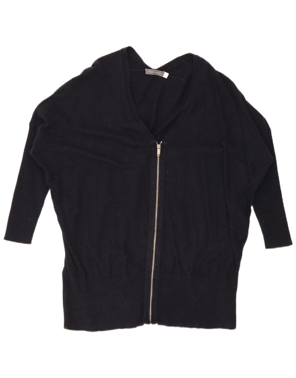 Maglione cardigan oversize da donna con maniche a 3/4 MINT VELVET UK 16 Large Nero