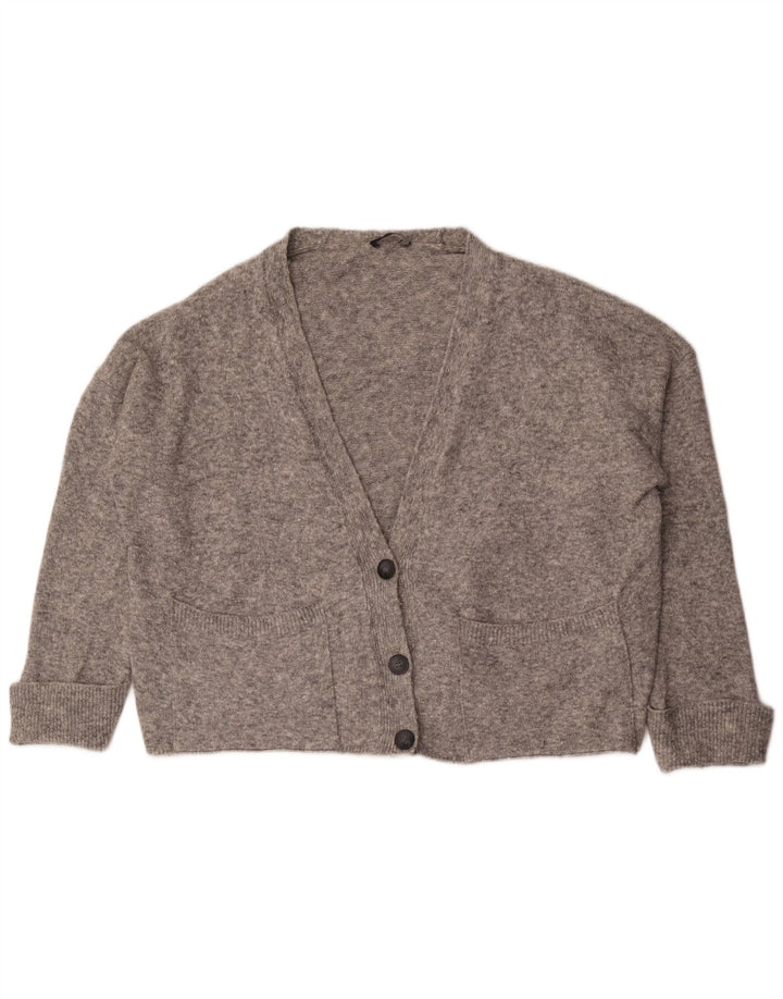 Maglione cardigan oversize da donna Marks & Spencer UK 18 XL grigio chiazzato