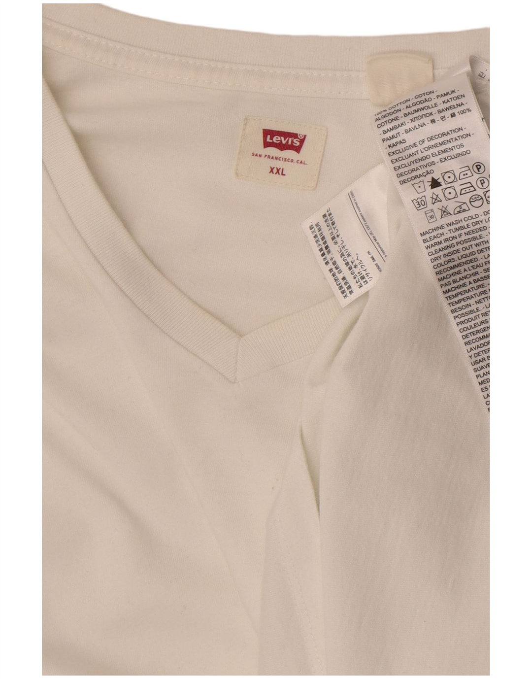 T-shirt Levi's da uomo 2XL in cotone bianco