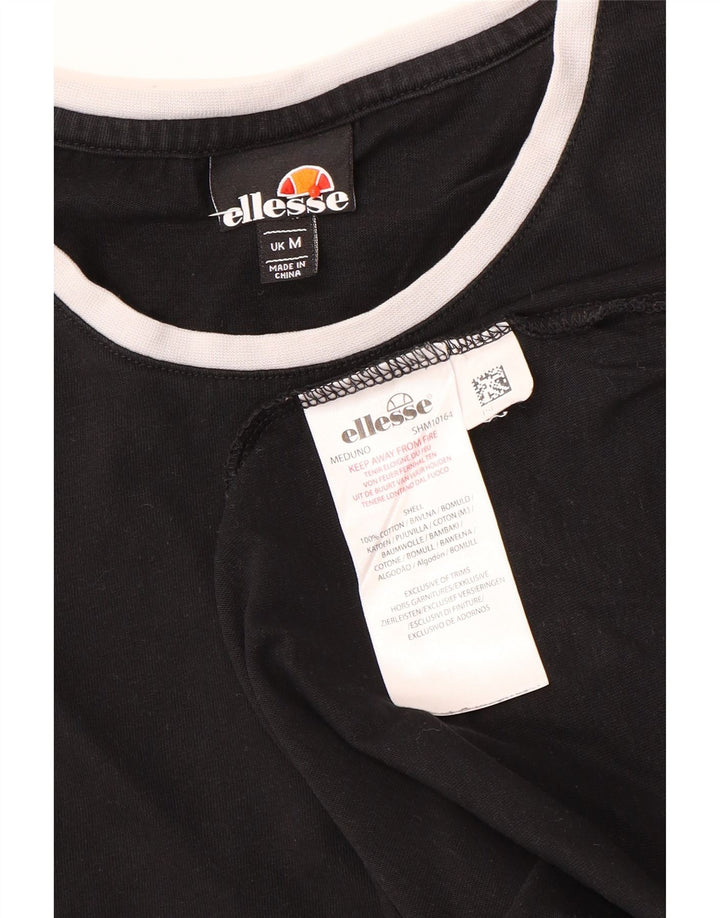 T-shirt da uomo Ellesse Top in cotone nero medio