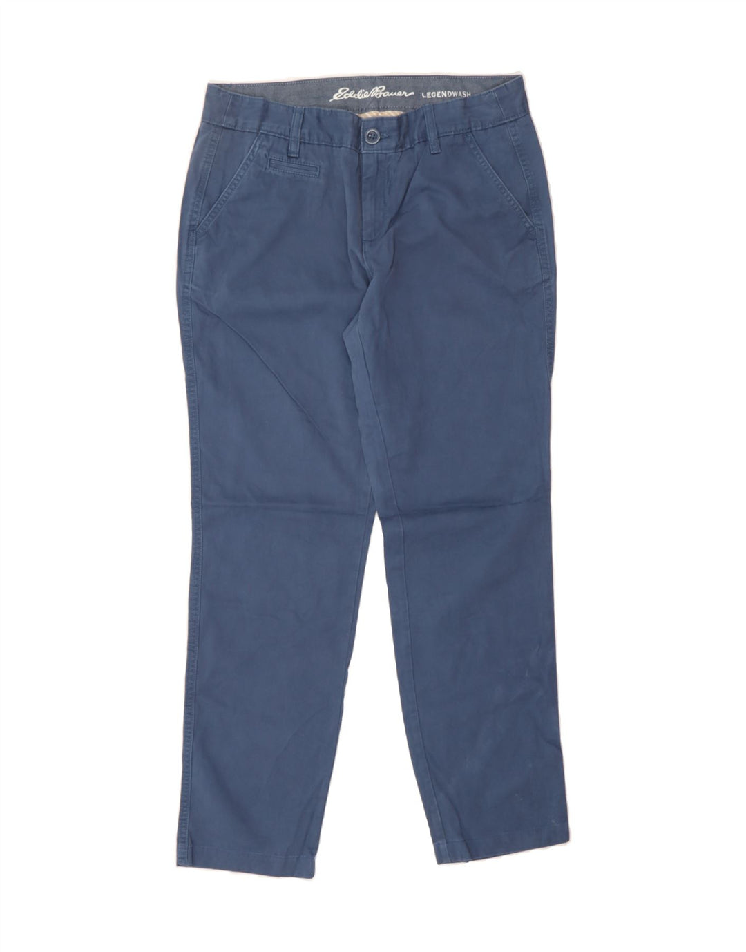 EDDIE BAUER Womens Slim Chino Trousers US 8 Medium W30 L31 Blue Cotton Vintage Eddie Bauer and Second-Hand Eddie Bauer from Messina Hembry 