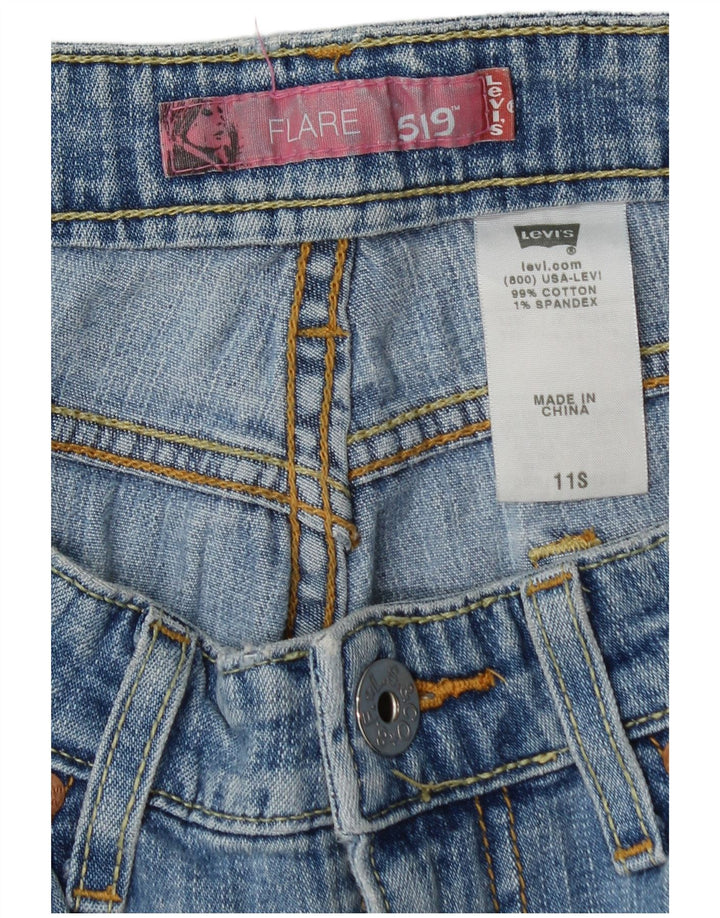 Levi's Donna 519 Jeans svasati US 11 Large W32 L30 Cotone blu