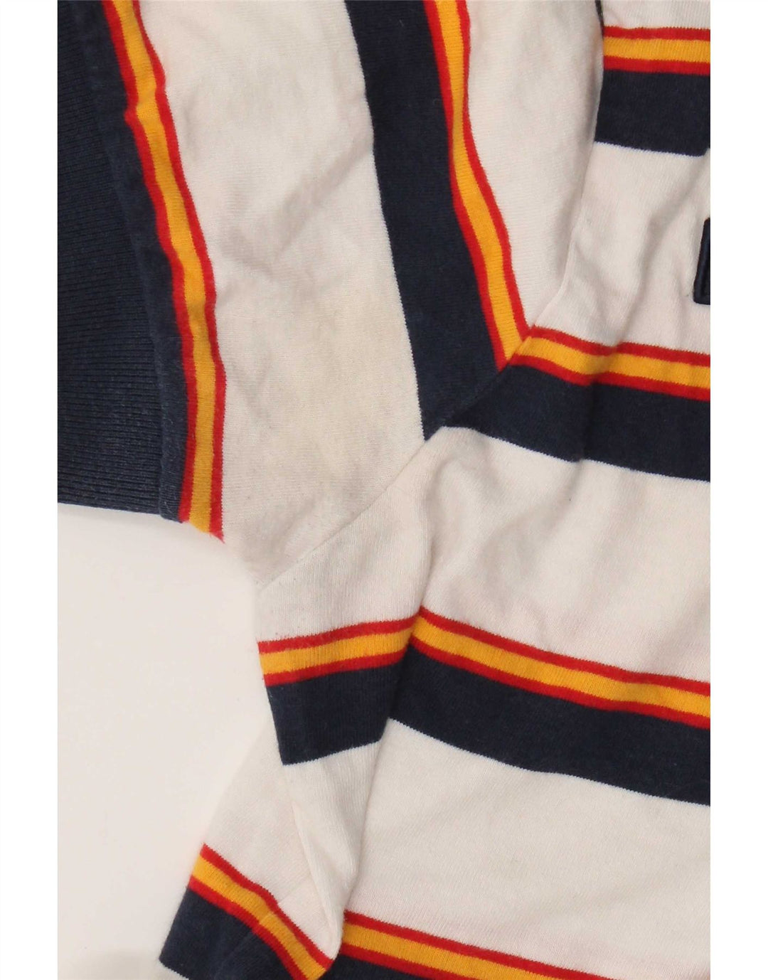 Polo da uomo Ellesse piccola in cotone a righe bianche
