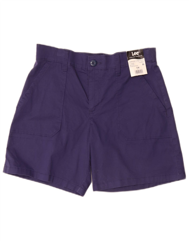 Pantaloncini chino da donna a vita media Lee US 8 medi W30 cotone blu navy