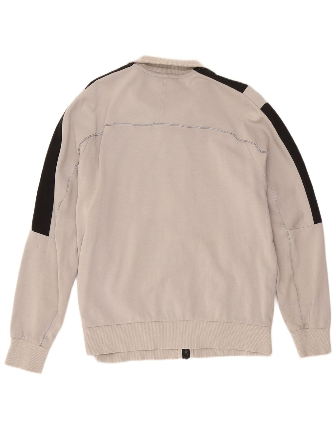 Giacca da ginnastica da donna Puma UK 16 Large in cotone color block grigio