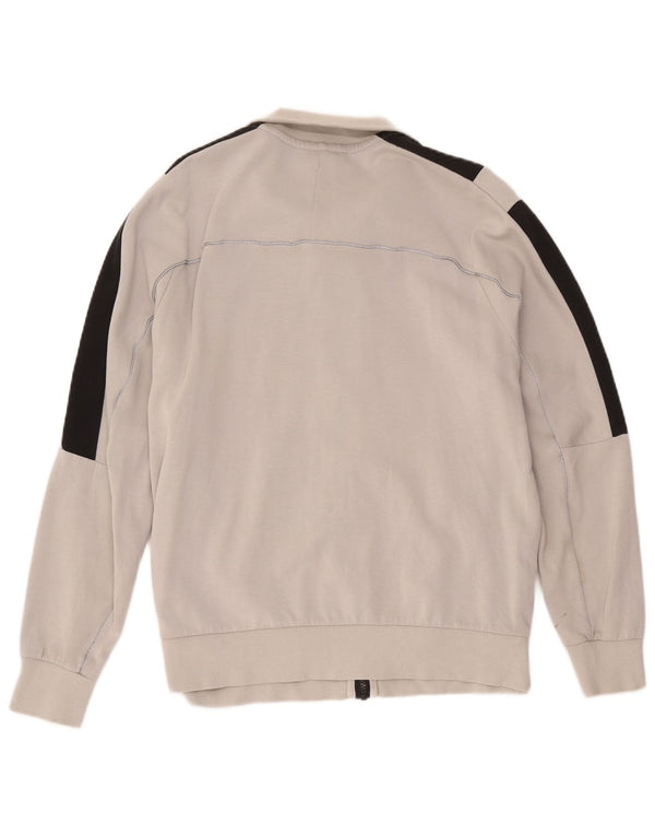 Giacca da ginnastica da donna Puma UK 16 Large in cotone color block grigio