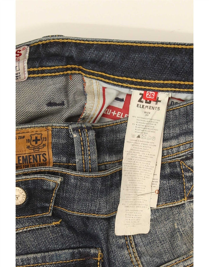 Jeans skinny effetto invecchiato da donna Zu Elements W26 L31 cotone blu
